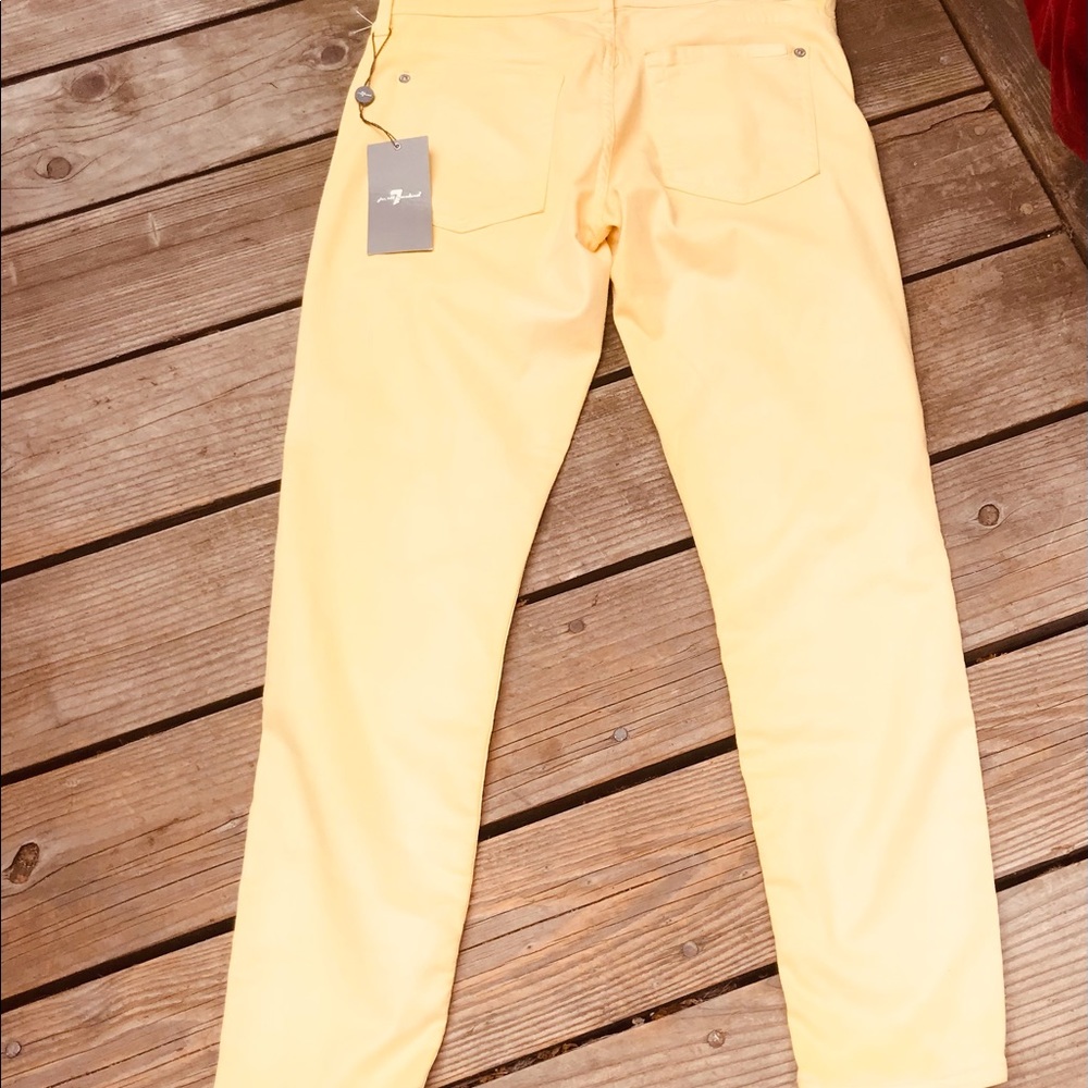 NWT 198$ yellow 7’s jeans w29 crop jean Boston